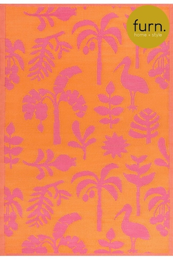 Furn Orange Pink Marula Tropical Outdoor/Indoor Rug (B24411) | £18