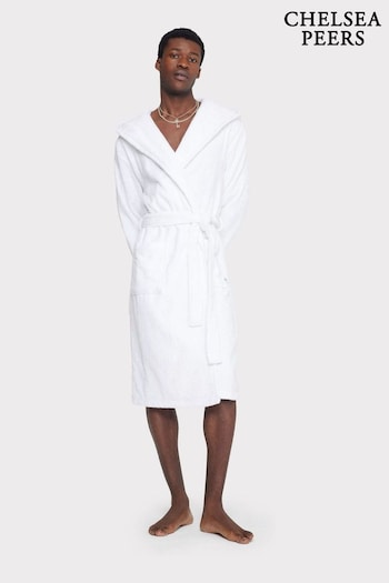 Chelsea Peers White Mens Premium Towelling Dressing Gown (B24678) | £70
