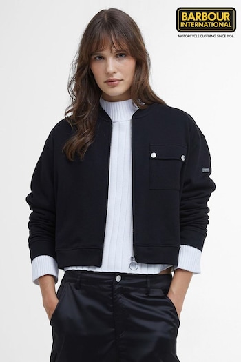 Barbour® International Della Relaxed Fit Jersey Sweat Bomber Jacket (B24808) | £90