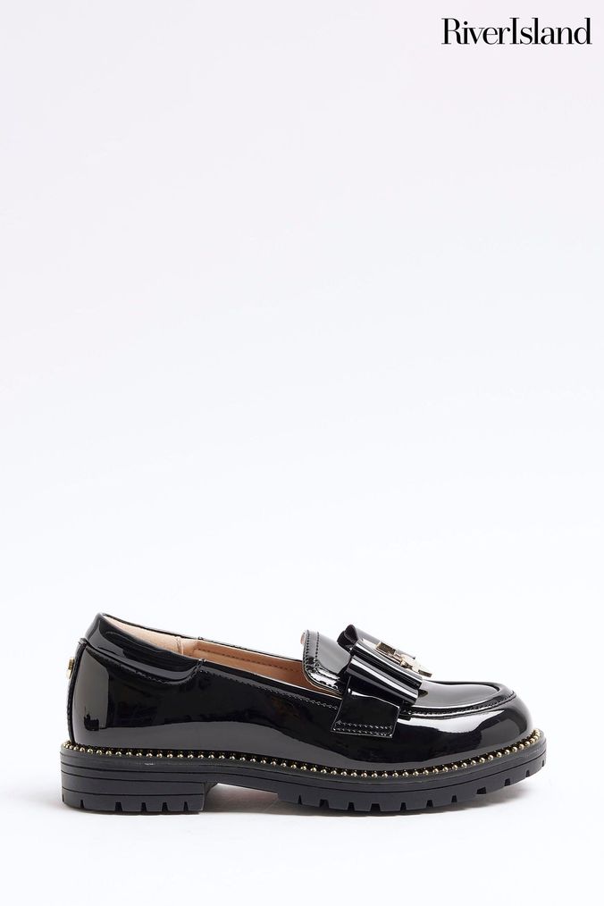 River island girls school shoes store