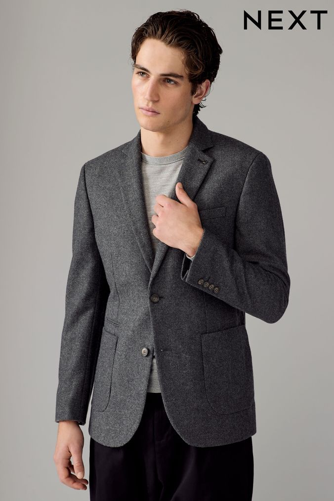 Next mens black blazer cheap