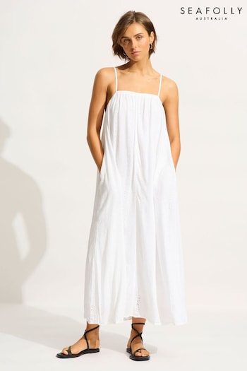 Seafolly Broderie White Maxi Dress (B24963) | £145
