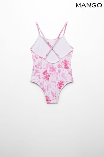 Mango Pink Textured Printed Swimsuit (B24973) | £20