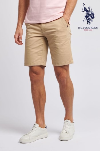 U.S. Polo Assn. Mens Classic Chinos Brown Shorts (B24987) | £55