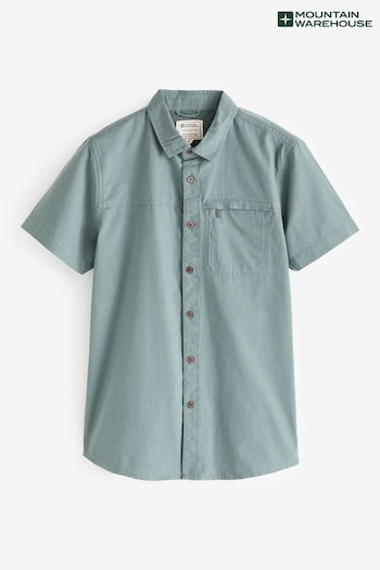 Mountain Warehouse Green Coconut Slub Texture 100% Cotton Mens Shirt (B25001) | £29
