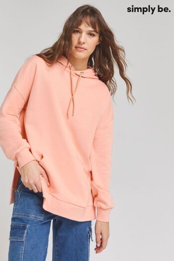 Simply Be Pink Longline Hooded Tunic (B25011) | £28