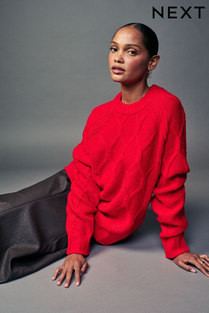 Next red jumper ladies deals