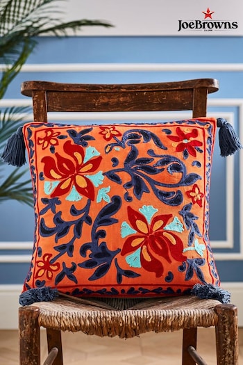 Joe Browns Orange Elegant Embroidery Reversible Cushion (B25339) | £40