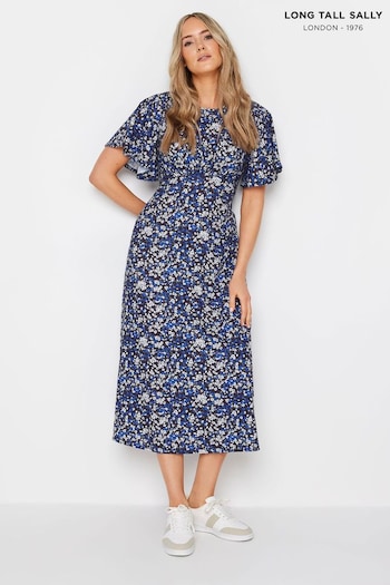 Long Tall Sally Blue Tall Ditsy Floral Midi Dress (B25406) | £31