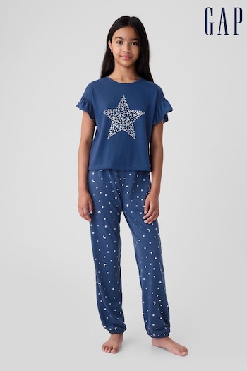 Gap Blue Graphic Short Sleeve Pyjama Set (4-13yrs) (B25409) | £25