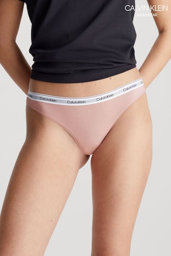 Calvin Klein Pink Logo Single Thong (B25428) | £14