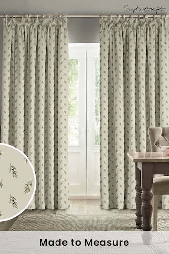 Sophie Allport Neutral Green Olive Made to Measure Curtains (B25560) | £91