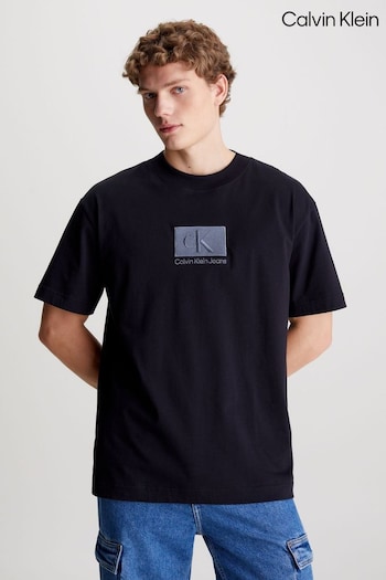 Calvin Klein Black Embroidery Patch T-Shirt (B25596) | £55