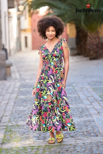 Joe Browns Multi Sleeveless Tropical Print Cotton Maxi Sun Dress (B25650) | £60