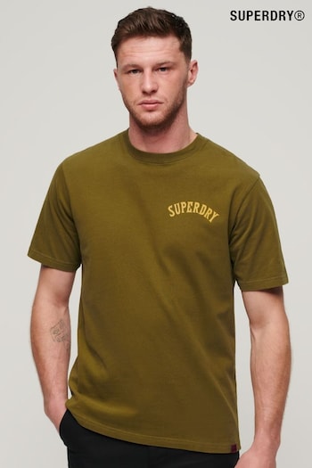 Superdry Green Tattoo Graphic Loose Fit T-Shirt (B25694) | £30