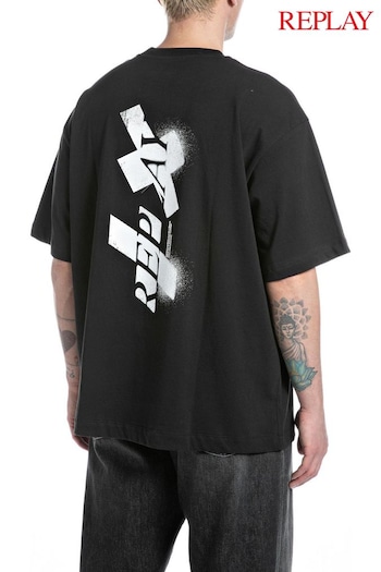 Replay Martin Garrix Oversized Backprint Graphic White T-Shirt (B25754) | £65