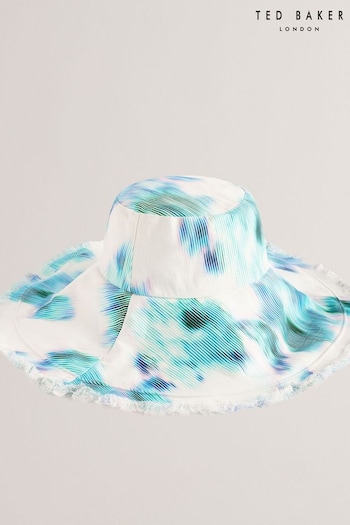 Ted Baker White Floral Printed Fiionn Beach Hat (B25860) | £45