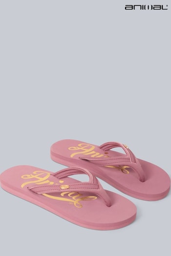 Animal Slim Pink Swish Flip Flops (B25867) | £22