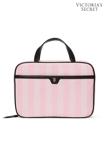 Victoria's Secret Iconic Stripe Pink Jetsetter Hanging Makeup Bag (B25896) | £35