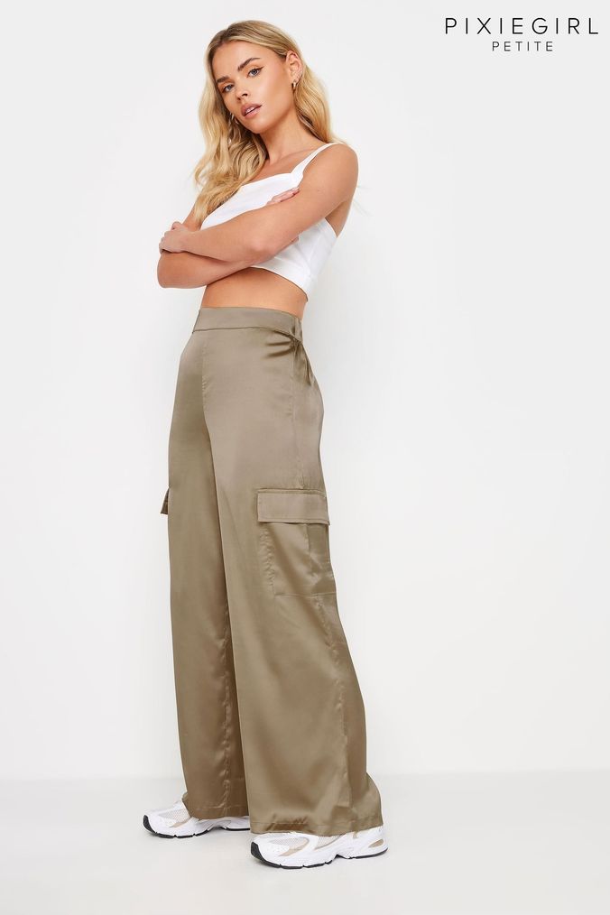 Buy Women s Petite Occasionwear Cargo Trousers Online Next UK