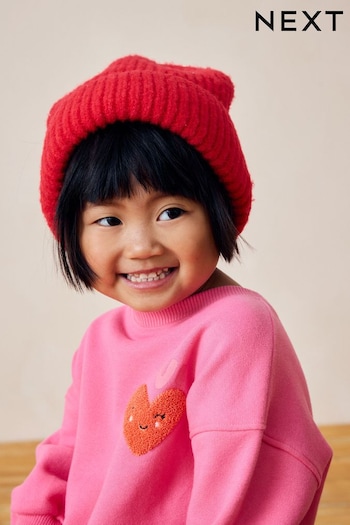 Red Chunky Rib Beanie Hat (1-16yrs) (B25999) | £4.50 - £8.50