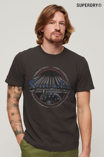 Superdry Grey Rock Graphic Band T-Shirt (B26029) | £30