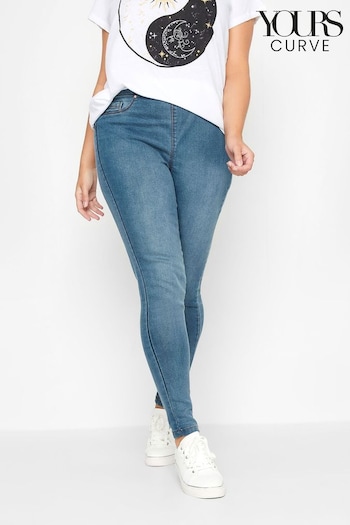 Yours Curve Blue Pull On Bum Shaper Lola Jeggings (B26103) | £21