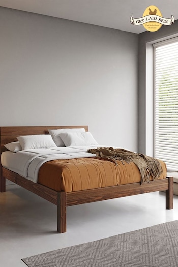 Get Laid Beds Coffee Bean Brown Kensington Solid Wood Bed (B26143) | £630 - £915
