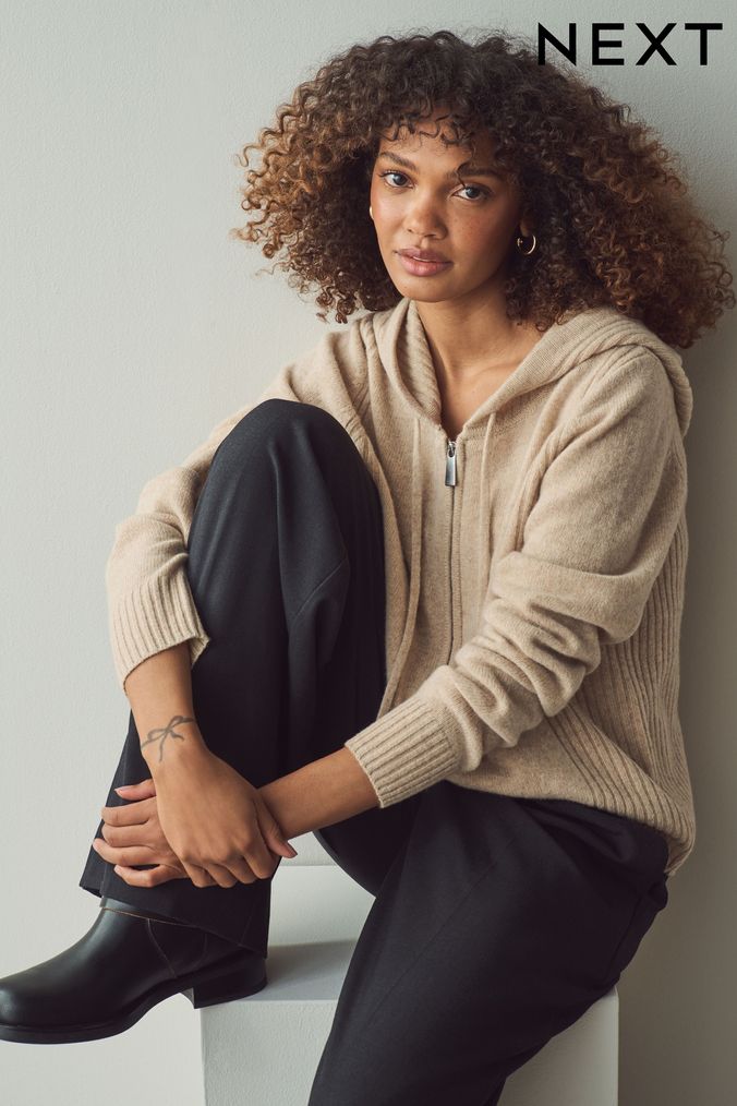 logo sweatshirt see by chloe pullover Buy Women s Hoodies Natural AyurvedicpointcongressShops Zip Through 100 Wool Online AyurvedicpointcongressShops