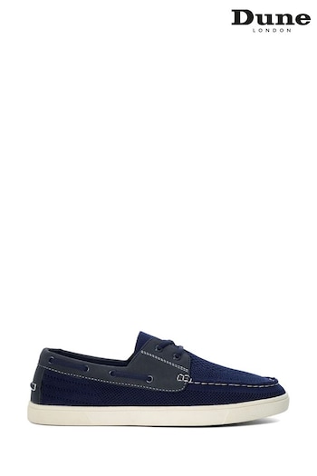 Dune London Blue Blaizerss Knit Boat Shoes (B26209) | £70
