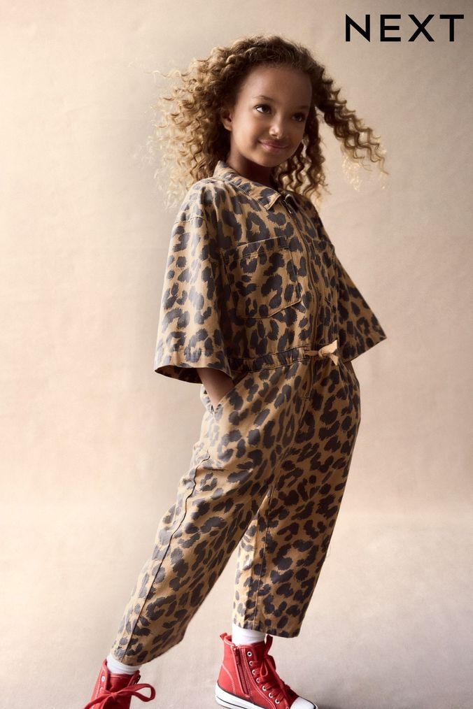 Childrens leopard print jumpsuit best sale