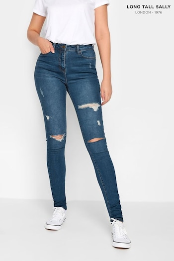 Long Tall Sally Blue AVA Skinny Jeans embroidered (B26728) | £39