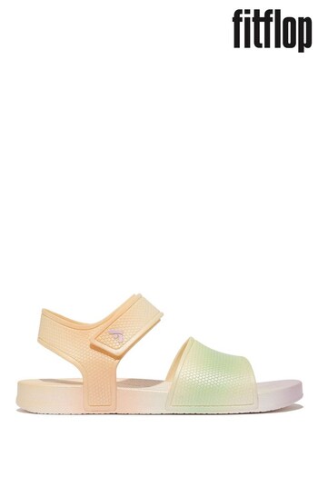 FitFlop Kids Junior iqushion Iridescent Back Strap Cream Sandals (B26768) | £35