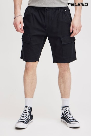 Blend Black Linen Cargo ones Shorts (B26840) | £35