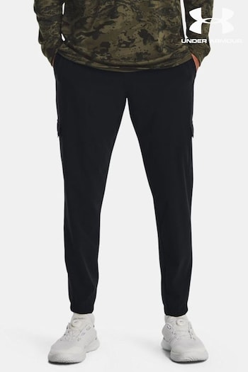 Under Highlight Armour Stretch Woven Cargo Black Joggers (B26927) | £75