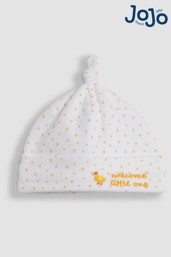 JoJo Maman Bébé White Welcome Little One Hat (B27095) | £5