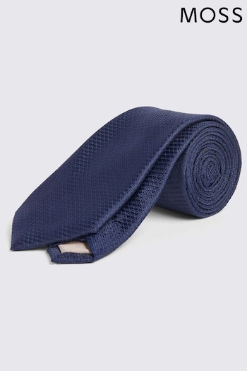 MOSS Navy Blue Textured Tie (B27175) | £20