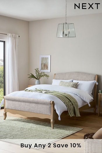 Chunky Weave Dove Grey Josie With Footend Bed Frame (B27192) | £815 - £915