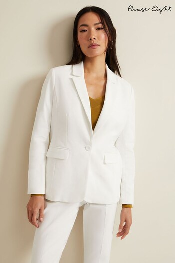 Phase Eight Ulrica Fitted Suit: White Jacket (B27201) | £119
