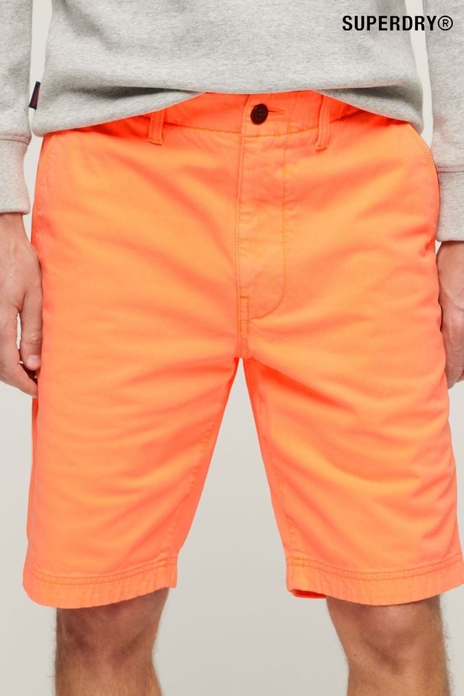 Mens Orange Shorts Orange Cargo Chino Shorts Next UK