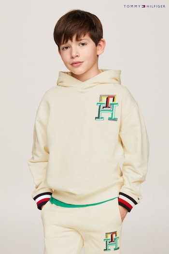 Tommy Hilfiger Cream Monogram Hoodie (B27313) | £55 - £65