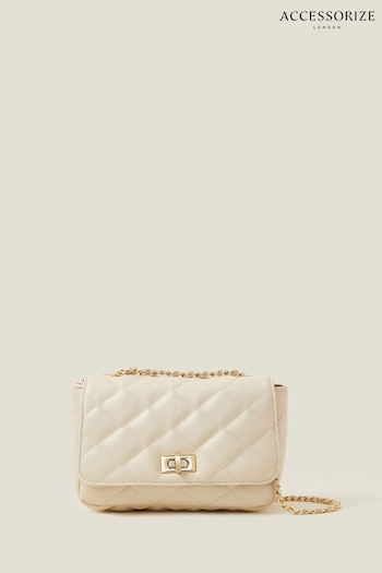Accessorize Cream Quilted Cross-Body Bag (B27314) | £25
