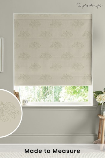 Sophie Allport Sage Green Vector Strawberry Made to Measure Roman Blinds (B27390) | £79