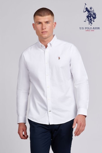 U.S. Braun Polo Assn. Mens Peached Oxford Shirt (B27407) | £60