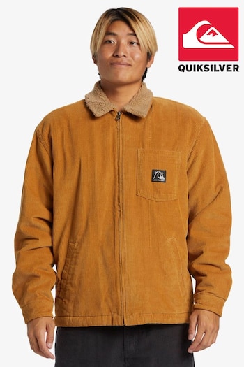 Quiksilver DNA Cord Sherpa Harrington Brown Jacket (B27522) | £105