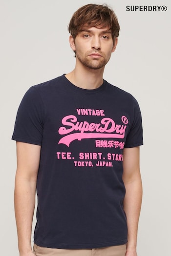 Superdry Blue Vintage Logo T-Shirt (B27553) | £30