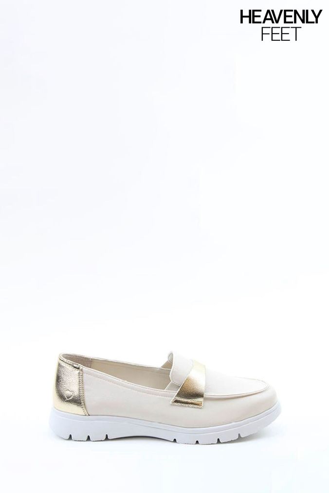 Buy Women s Shoes White Heavenly Feet Flat Footwear Online Next UK