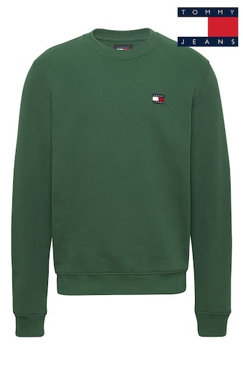 Tommy Jeans Green Reg Flag T-Shirt (B27668) | £35