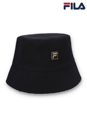 Fila Trainers Black HOAX REVERSABLE BUCKET HAT WITH GOLD LOGO (B27672) | £40