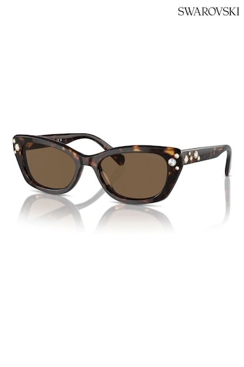 Swarovski Brown Sk6019 Pillow Sunglasses (B27690) | £180